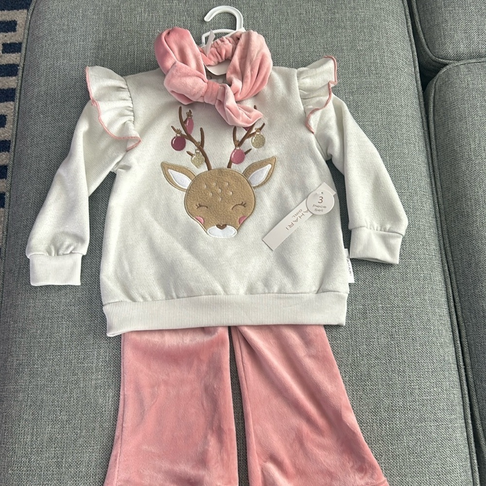 Tahari Girls Holiday Outfit Three Piece Set Size 2T
